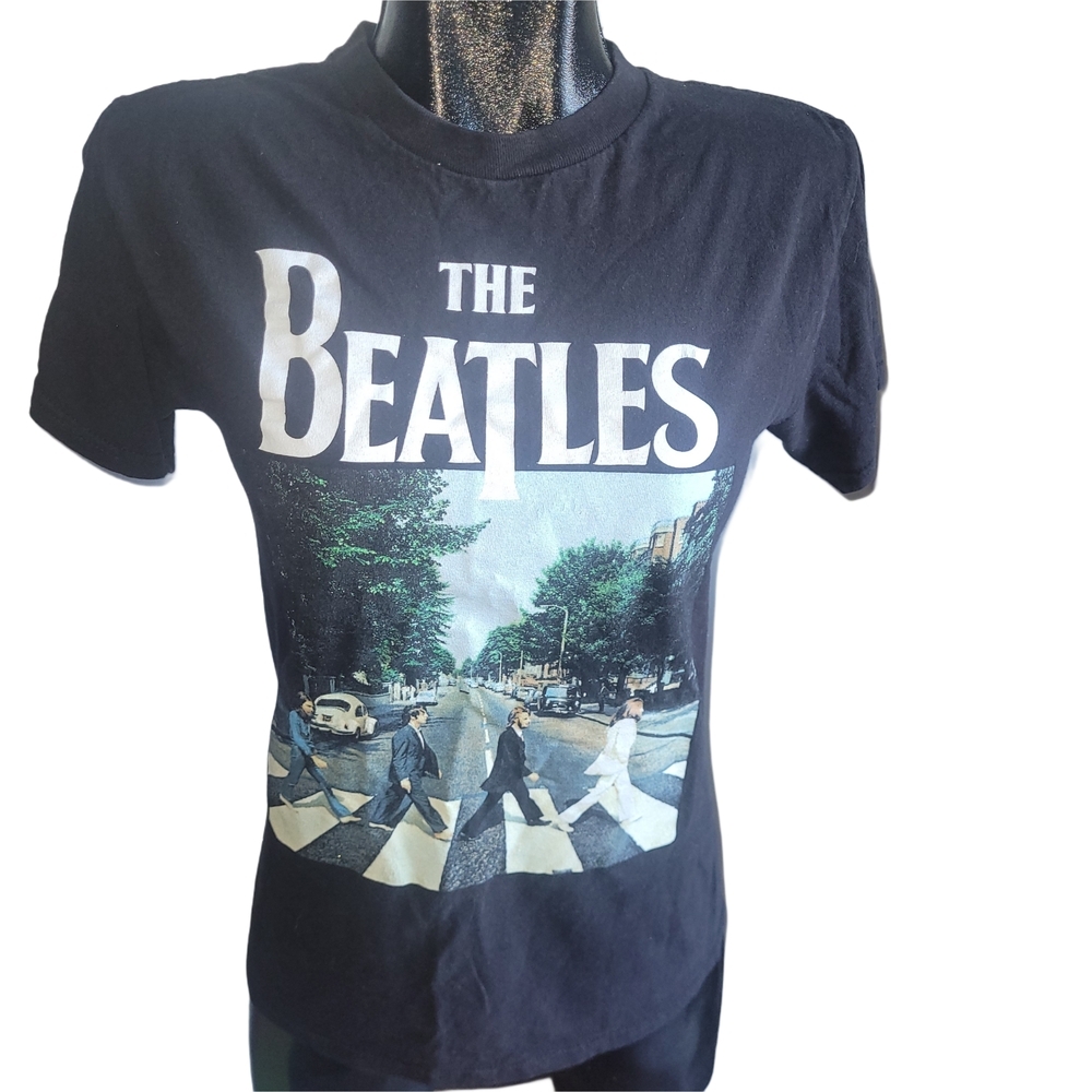 The Beatles Black Graphic T-Shirt Size S